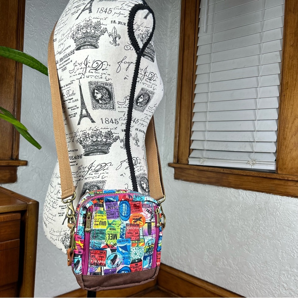 Kipling | Patchwork Travel Stamped Crossbody Conv… - image 6